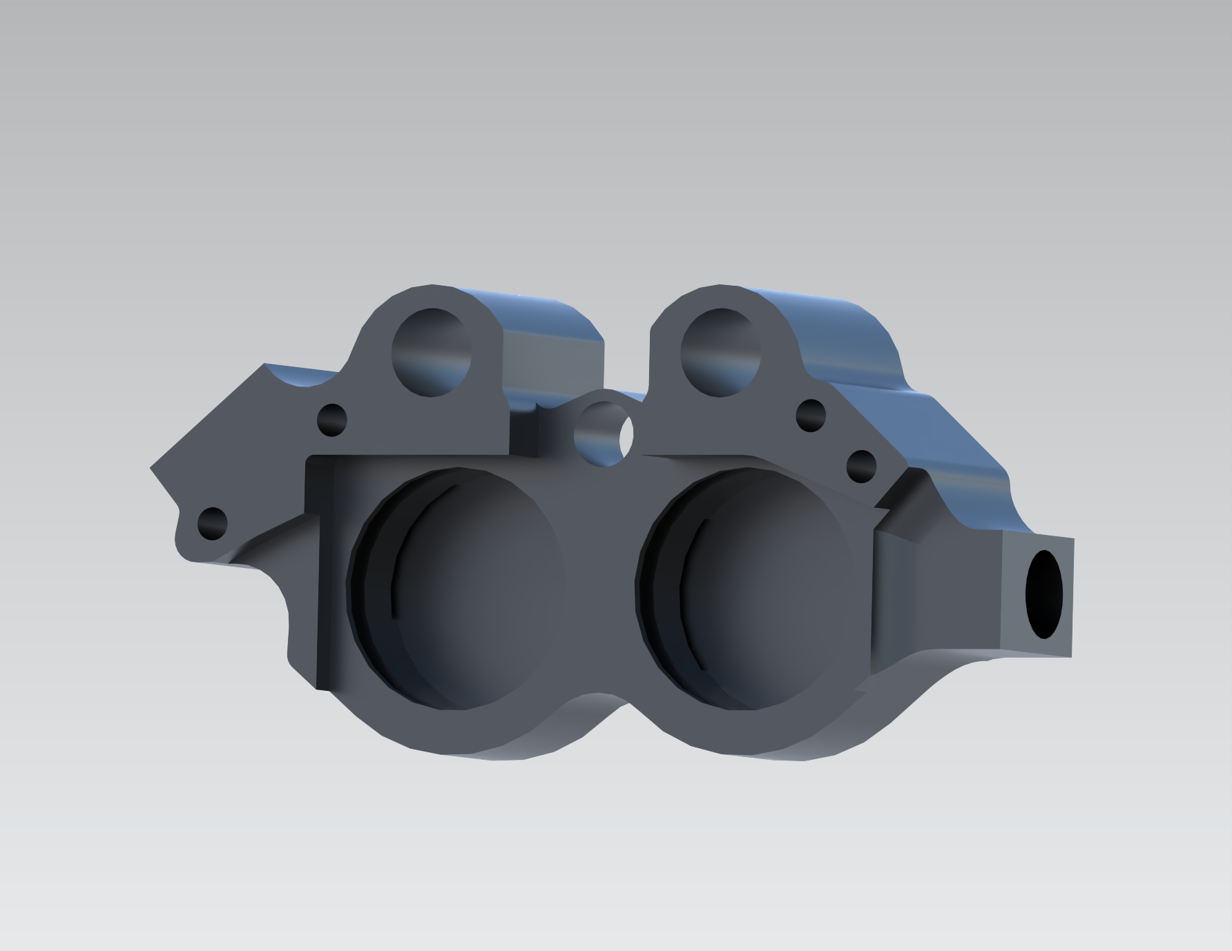 Rear Brake Caliper design render (half section)